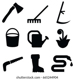 gardening icon set