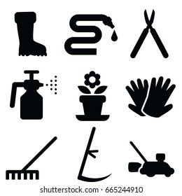 gardening icon set