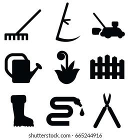 gardening icon set
