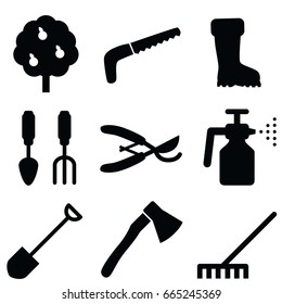 gardening icon set