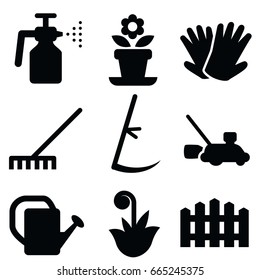 gardening icon set