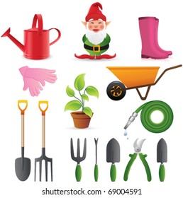 gardening icon set