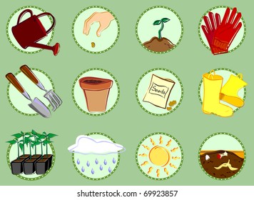 Gardening Icon Set