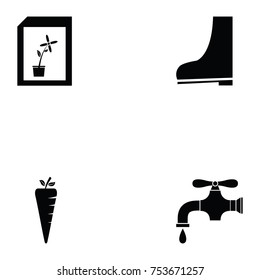 gardening icon set