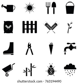 gardening icon set