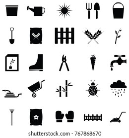 gardening icon set