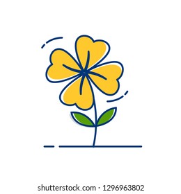 Gardening icon set | Clover Flower icon - with Outline Filled Style