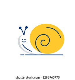 Gardening icon set | Snail icon - with Outline Filled Style