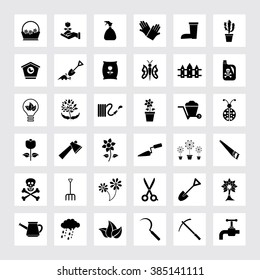 Gardening icon set for Web & Mobile