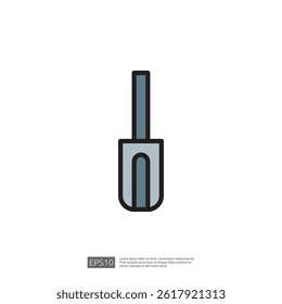 Gardening Icon of a Spade Tool for Home Renovation and Landscaping Projects