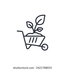 gardening icon. vector.Editable stroke.linear style sign for use web design,logo.Symbol illustration.