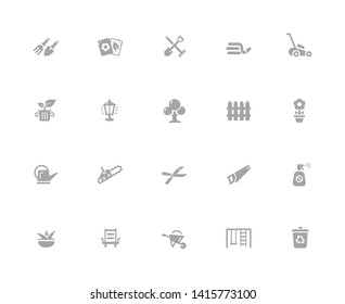 Gardening Icons // 32 pixels Icons White Background - Vector icons designed to work in a 32 pixel grid at ten percent.