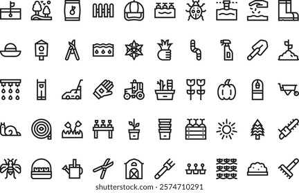 Gardening icons High-Quality Vector Icons Collection with Editable Stroke. Ideal for Professional and Creative Projects