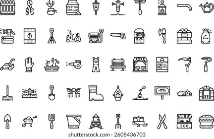 Gardening icons High-Quality Vector Icons Collection with Editable Stroke. Ideal for Professional and Creative Projects