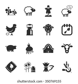 Gardening icons set. 