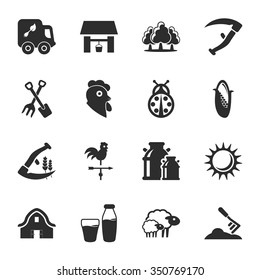 Gardening icons set. 