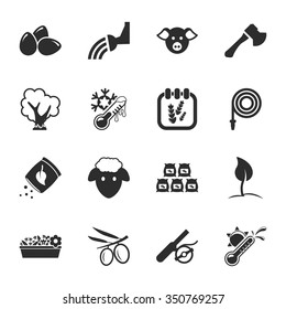 Gardening icons set. 