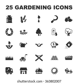 Gardening icons set. 