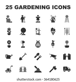 Gardening icons set. 