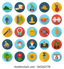 Gardening icons set. 