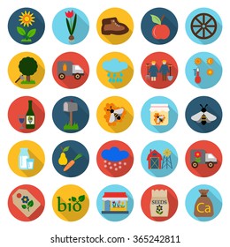 Gardening Icons Set.