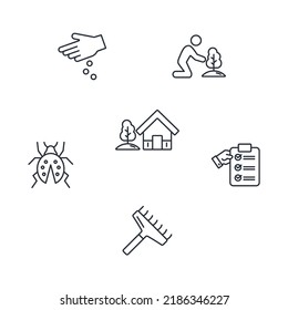 Gardening icons set . Gardening pack symbol vector elements for infographic web