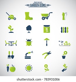 Gardening icons set vector illustration