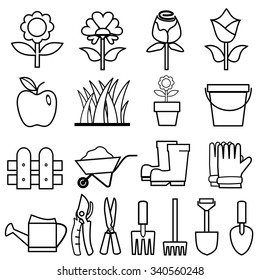 Gardening Icons set.vector