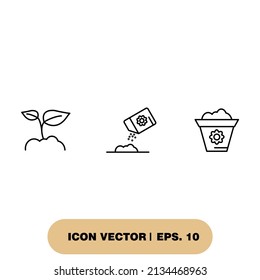 Gardening icons  symbol vector elements for infographic web