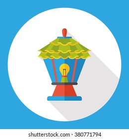gardening lamp flat icon