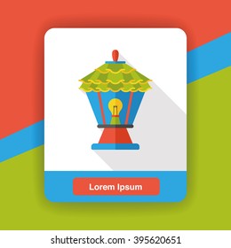 gardening lamp flat icon