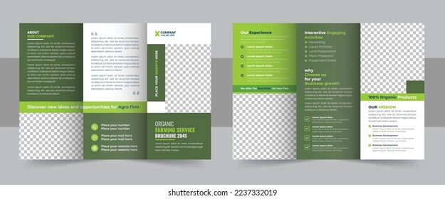 Gardening or Lawn Care Tri Fold Brochure Template, Lawn Mowing Service Brochure Template design or Landscaper Brochure design, Gardening or Lawn Care Tri Fold Brochure Template