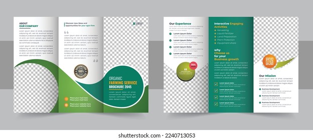 Gardening or Lawn Care Tri Fold Brochure Template, Lawn Mowing Service Brochure Template design or Landscaper Brochure design, Gardening or Lawn Care Tri Fold Brochure Template vector