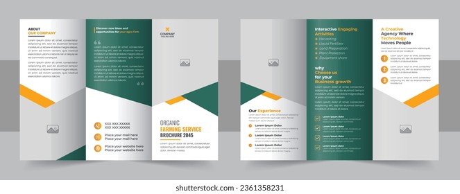 Gardening or Lawn Care Tri Fold Brochure Template, Lawn Mowing Service Brochure Template design or Landscaper Brochure design, Gardening or Lawn Care Tri Fold Brochure Template
