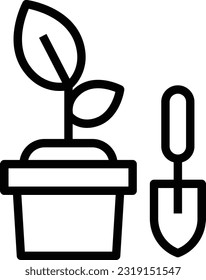 Gardening Line Icon, Vector Icon