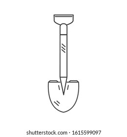 Gardening line icons vector set. Garden tools icons collection. Gardening icons illustration set. Shovel linear icon concept