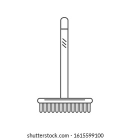 Gardening line icons vector set. Garden tools icons collection. Gardening icons illustration set. Rake linear icon concept