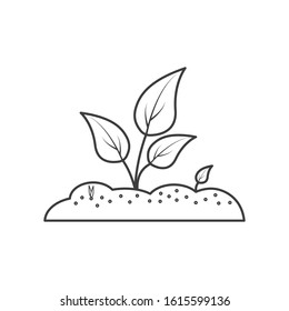 Gardening line icons vector set. Garden tools icons collection. Gardening icons illustration set. Seedling linear icon concept