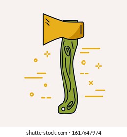 Gardening line icons vector set. Garden tools icons collection. Gardening icons illustration set. Axe linear icon concept