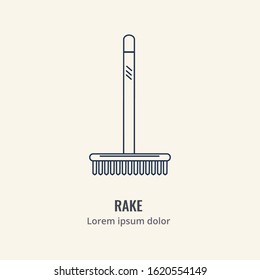 Gardening line icons vector set. Garden tools icons collection. Gardening icons illustration set. Rake linear icon concept