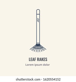 Gardening line icons vector set. Garden tools icons collection. Gardening icons illustration set. Leaf rake linear icon concept