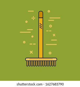 Gardening line icons vector set. Garden tools icons collection. Gardening icons illustration set. Rake linear icon concept