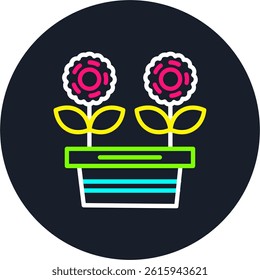 Gardening Line Multi Colour Circle