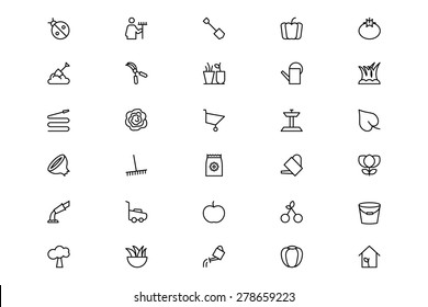 Gardening Line Vector Icons 2