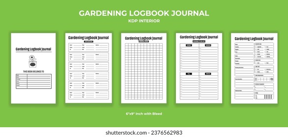 Gardening Logbook Journal KDP Interior