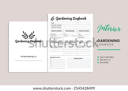Gardening Logbook Kdp Interior Template