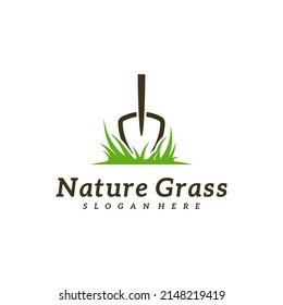 Vector de diseño de logotipo de jardinería, diseño de logotipo de Grasa creativa Plantilla Ilustración