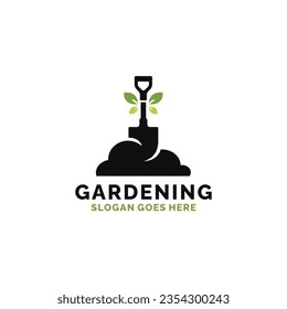 Gardening logo design vector illustration