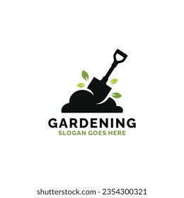Gardening logo design vector illustration