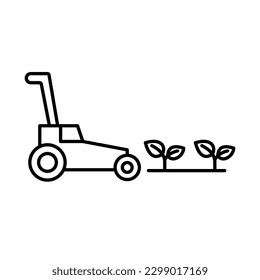 Farbvektorsymbol der Gartenmaschine, leicht zu verändern

